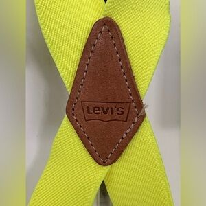 Levi’s Suspenders Fluorescent Highlighter Yellow Adult Size M - S